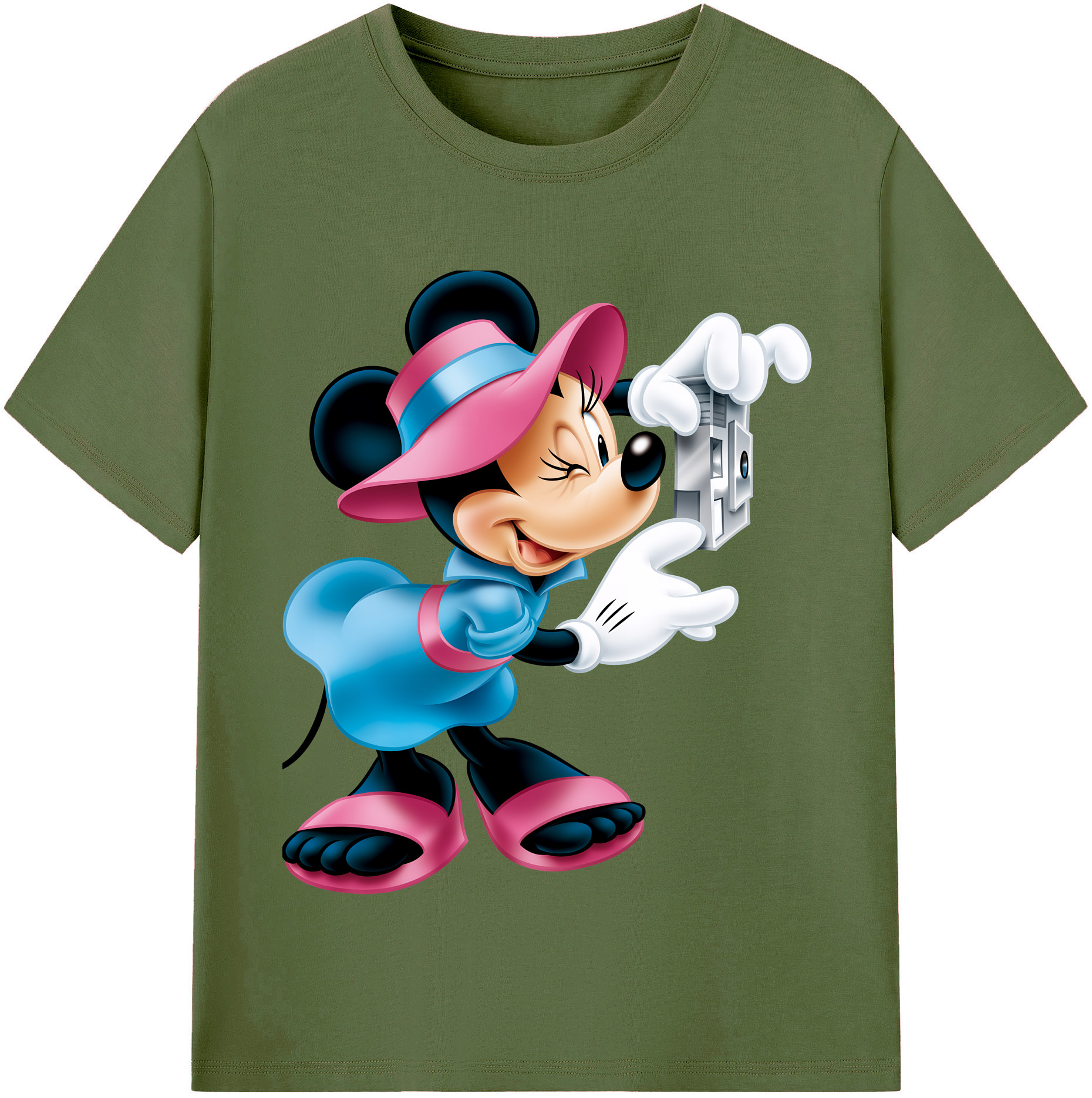 （画像用） ミッキーマウス Mickey Mouse 綿100％半袖Tシャツ（フロントプリント）